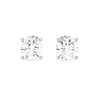 Boucles d'oreilles Ama Femme in Or blanc Diamante Lab Grown AMA-OR-101-122-1-D-LG0.6